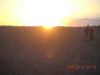 332 6l1. eclipse - Jiayuguan - Gobi Desert - afterward - sunset