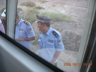 340 6l1. eclipse - Jiayuguan - Gobi Desert - afterward - the police