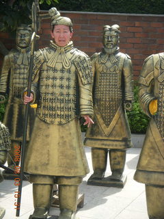 230 6l3. eclipse - Xi'an - Terra Cotta warriors - somebody as fake warrior