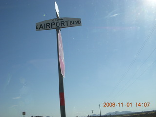 17 6p1. Airport Road sign