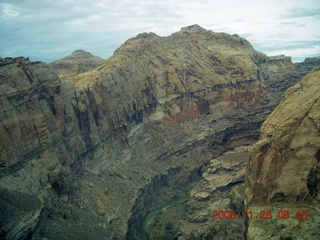 94 6ps. flying with LaVar - aerial - Utah backcountryside - Hidden Splendor canyon approach