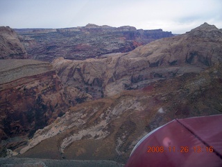 508 6ps. flying with LaVar - aerial - Utah backcountryside - Hidden Splendor canyon approach