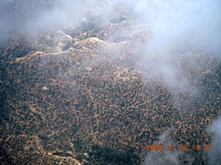 200 6pu. aerial Lake Powell area amid clouds