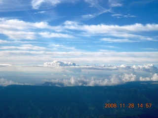 238 6pu. aerial Lake Powell with clouds