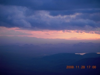 299 6pu. aerial clouds north of Phoenix - sunset