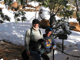 57 6qh. beth's Sunday zion-trip pictures - Zion National Park - Emerald Ponds hike - Beth and Adam