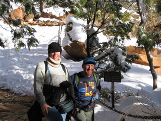 58 6qh. beth's Sunday zion-trip pictures - Zion National Park - Emerald Ponds hike - Beth and Adam