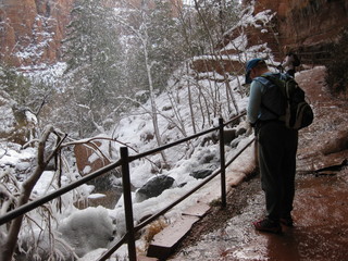112 6qh. beth's Sunday zion-trip pictures - Zion National Park - Emerald Ponds hike - Adam