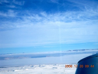 9 6ql. aerial - clouds and snow north of grand canyon