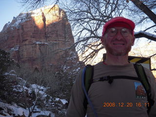 117 6ql. Zion National Park - Angels Landing hike - Adam, Angels Landing live and on t-shirt