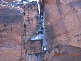 122 6qm. Zion National Park - Emerald Pools hike - icy falls