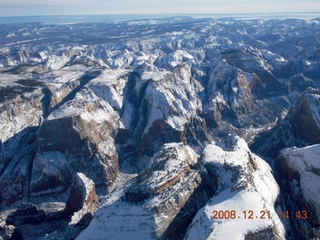 211 6qm. aerial - Zion National Park with Angels Landing