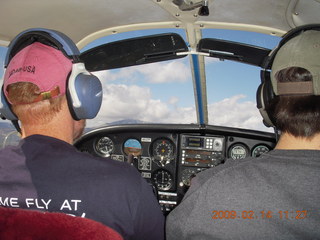 Debbie, Beth, Adam flying in N4372J