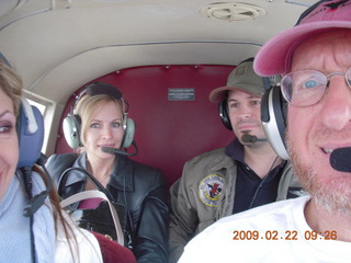 Sean, Kristina, and Adam flying in N8483R
