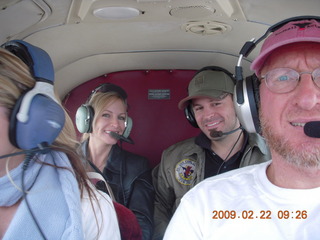 Sean, Kristina, and Adam flying in N8483R
