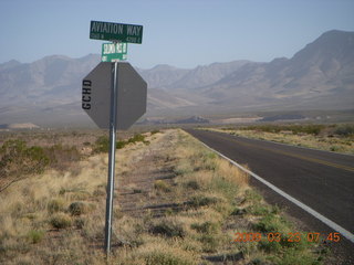 21 6tp. Safford Airport (SAD) run - Aviation Way (Airport Road) sign