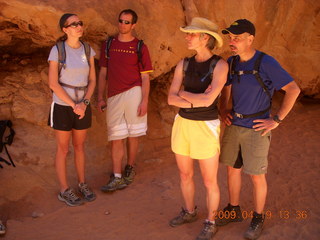 63 6uk. Arches National Park - hikers - Fiery Furnace hike