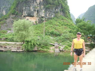 131 6xr. China eclipse - Yangshuo bicycle ride - walk to farm village - Adam