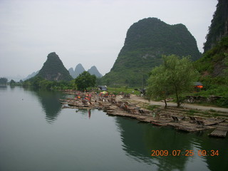 139 6xr. China eclipse - Yangshuo bicycle ride - walk to farm village