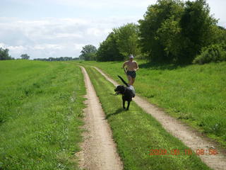 Kevin's place in Welch, Minnesota, run - Adam and Zan the dog