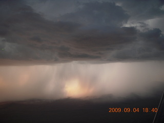 Blythe (BLH) fly-in - sunset through storm clouds