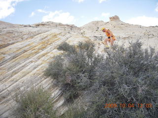 170 704. Escalante to Kodachrome - Adam on slickrock