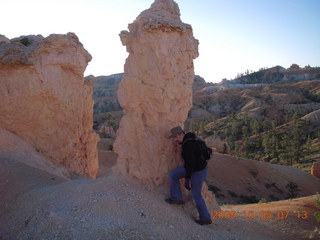 42 705. Bryce Canyon - sunrise at Sunrise Point - Neil - Adam's chosen hoodoo