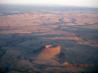 13 719. aerial - volcano near Flagstaff at dawn