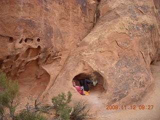 20 71c. Arches National Park - Devils Garden hike - Adam in rock