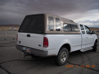 24 71d. Hanksville Airport (HVE) - LaVar's truck