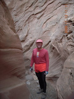100 71d. Little Wild Horse Pass slot-canyon hike - Adam