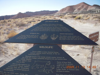 275 71d. Goblin Valley State Park - Curtis Bench trail - sign