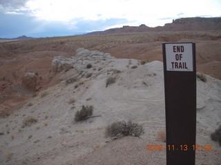 279 71d. Goblin Valley State Park - Curtis Bench trail - End of Trail