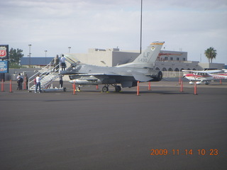 53 71e. Deer Valley Airport - people lining up for cool airplane