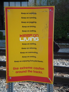 Philadelphia - Delaware River run - sign