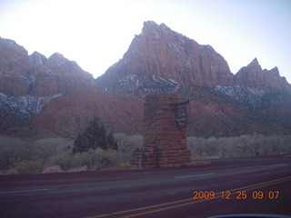 63 72r. Zion National Park - sign leaving
