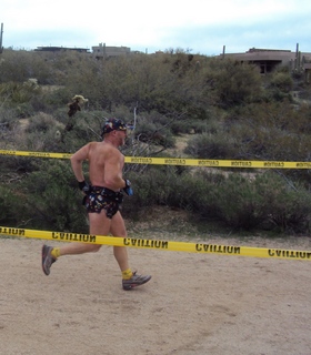 Adam finishing McDowell-Sonoran challenge run