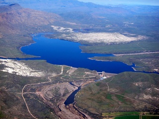Bagdad run, green after the rain - aerial