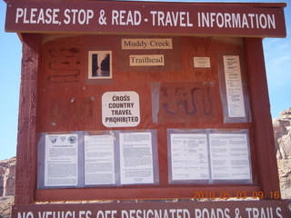 121 773. Hidden Splendor run - signs and notices