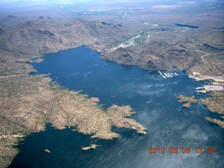 81 776. aerial - whitewater waves on Bartlett Reservior