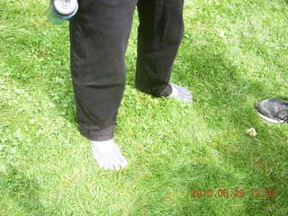 Princeton reunions - P-rade - cool back-to-nature, bare-feet shoes