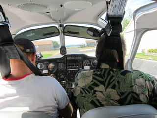 Bob and N8377W and Adam in Watkins hangar