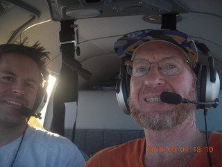 N8377W in Independence with Adam flying