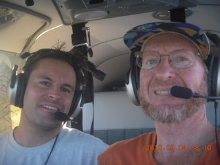 N8377W in Independence with Adam flying