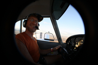 N8377W in Independence with Adam flying