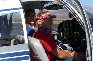 Safford fly-in and half marathon - Ken's photo - Bonnie and Adam in N8377W
