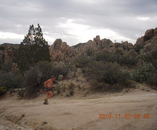 Dave and Elizabeth running at Bagdad