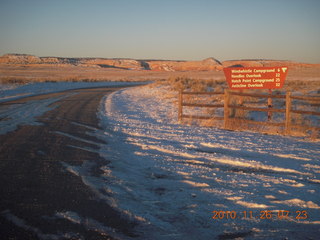 7 7ds. Moab trip - dawn drive to Needles Overlook - sign