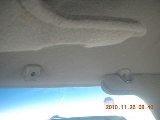 47 7ds. Moab trip - broken sun visor piece