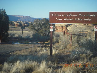 191 7ds. Moab trip - Needles Colorado Overlook road sign